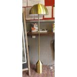 FLOOR LAMP, Modernist design in brass, Magistretti style, 155cm H.