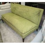 ARMLESS SOFA, green, 177cm W x 94cm H x 86cm D.