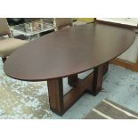 DONGHIA DINING TABLE, oval, cost approx. £9000 new, 105cm W x 78cm H x 214cm L.