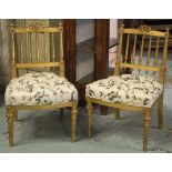 SALON CHAIRS, a pair,