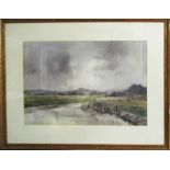 THOMAS LIVERTON (1907-1973), 'Looking towards Rye', watercolour, signed lower right, 38cm x 56cm,