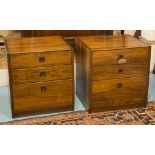 HEALS BEDSIDE CHESTS, a pair,