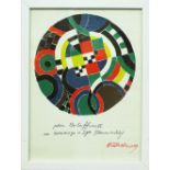 SONIA DELAUNAY, 'Design', photolithograph, hommage to Stravinsky, stamped signature, edition: 5000,