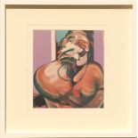 FRANCIS BACON, 'Study of a Head', lithograph, 1966, 29cm x 27cm, framed and glazed.