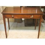 WRITING TABLE, George III mahogany with full width frieze drawer, 90cm x 47cm x 71cm H.