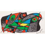 JOAN MIRO, 'Miro-Sculptor, Sweden', lithograph in colours, 1974, edition of 1500, 20cm x 40cm,