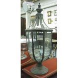 STORM LANTERNS, a pair, with six hanging internal night lights, 73cm H.