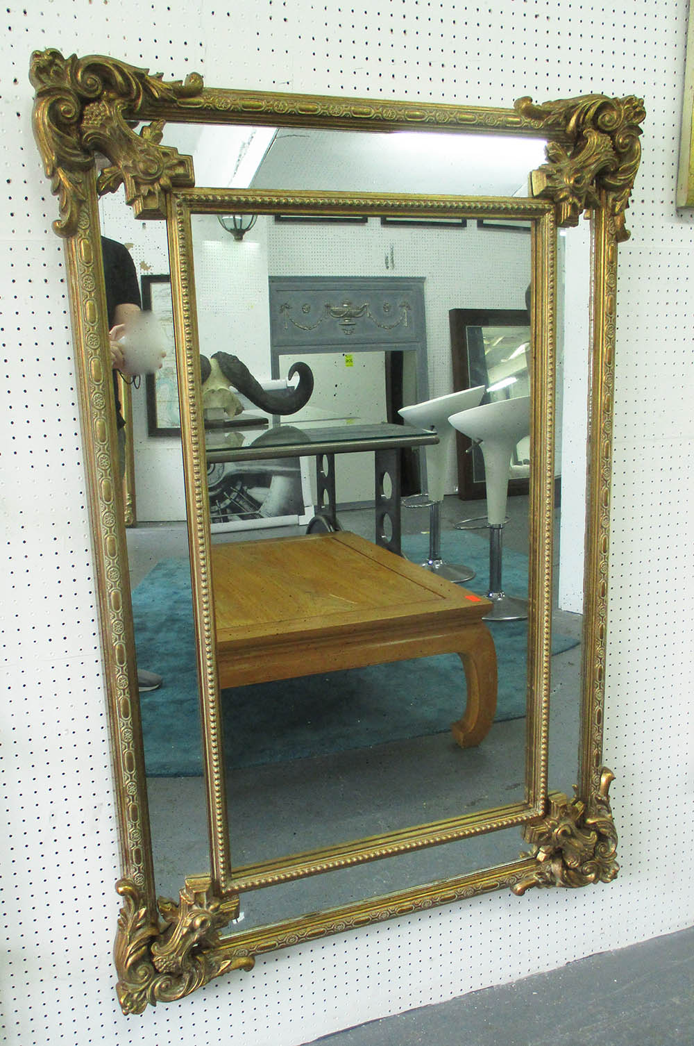 MIRROR, Louis XV style, ornate gilded frame, 124cm x 84cm.