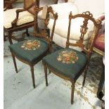 SALON CHAIRS, a pair,