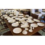 DINNER SERVICE, Rosenthal Selb Bavaria, white bone China with gilt border including dinner,