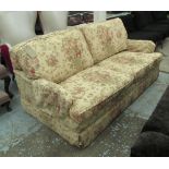 SOFA, two seater, Howard style in floral fabric, 180cm L.