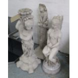 FIGURES, three, 84cm H x 30cm W.