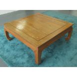 LOW TABLE, Chinese style in elm, 101cm x 101cm x 40cm H.