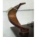MODEL STAIRCASE, in wood, 49cm H.