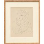 HENRI MATISSE 'Portrait of a woman K2', collotype, 1943, limited edition 950,