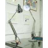 DESK LAMPS, a pair, Anglepoise in chromed metal with shades, 61cm H.