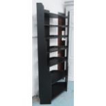 CORNER BOOKCASE, by Oka, in black finish with seven shelves, 97cm x 33cm x 195cm H.