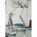 DESK LAMPS, a pair, Anglepoise in chromed metal with shades, 61cm H.
