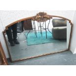 OVERMANTEL MIRROR, in ornate gilded frame, 82cm x 122cm.