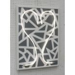 MONOCHROME LOVING BY BEE RICH, light up abstract wall statment,