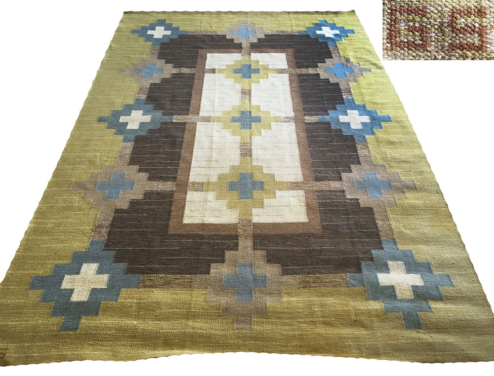 SWEDISH FLATWEAVE RUG, 298cm x 203cm, circa 1950,