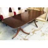 DINING TABLE, Regency style mahogany with one leaf, 160cm to 214cm x 100cm x 75cm H.