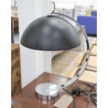 THE LONDON DESK LAMP, by BTC with black metal shade on a chromed metal base, 43cm H.