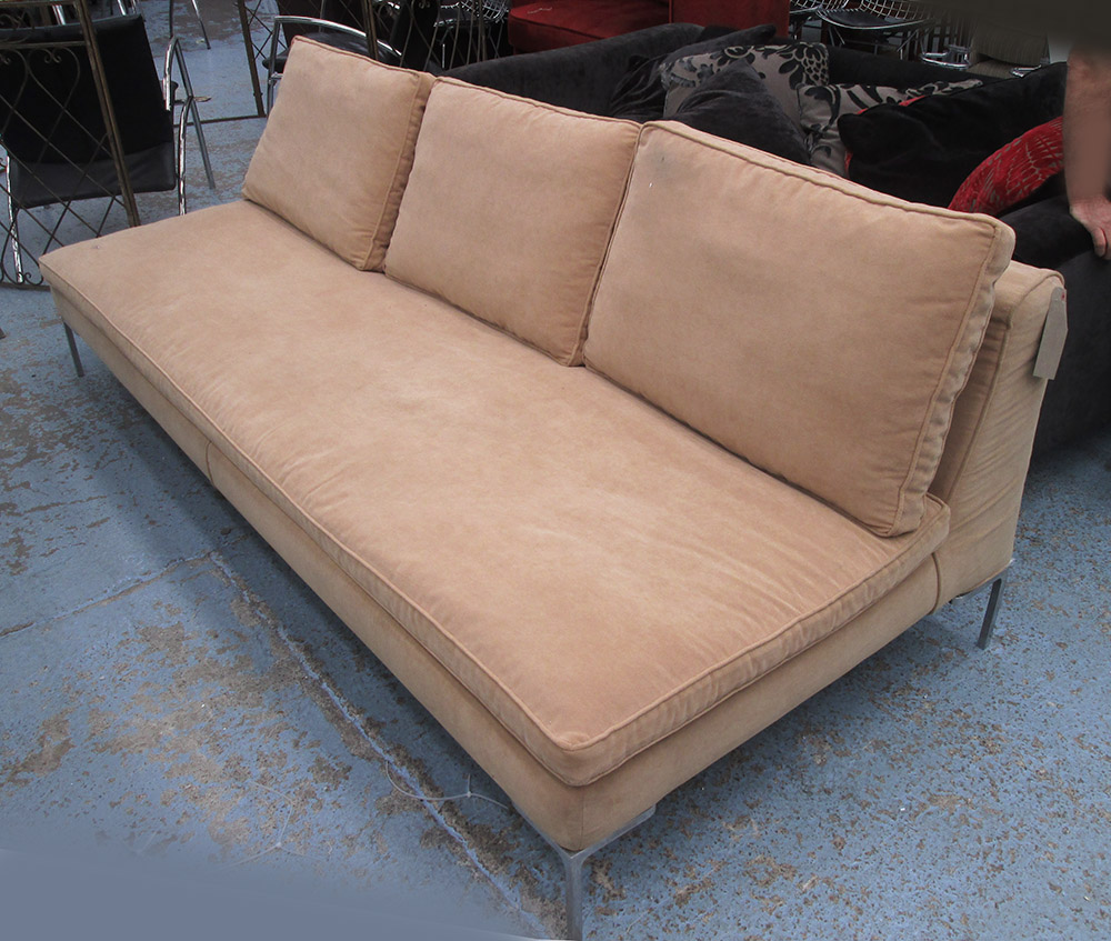 CHARLES SOFA, by Antonio Citterio, 1997, for B&B Italia with Maxalto in brown on metal supports,