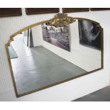 OVERMANTEL MIRROR, in ornate gilded frame, 82cm x 122cm.