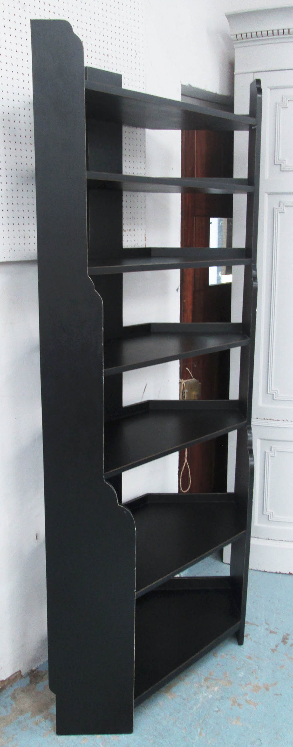 CORNER BOOKCASE, by Oka, in black finish with seven shelves, 97cm x 33cm x 195cm H.