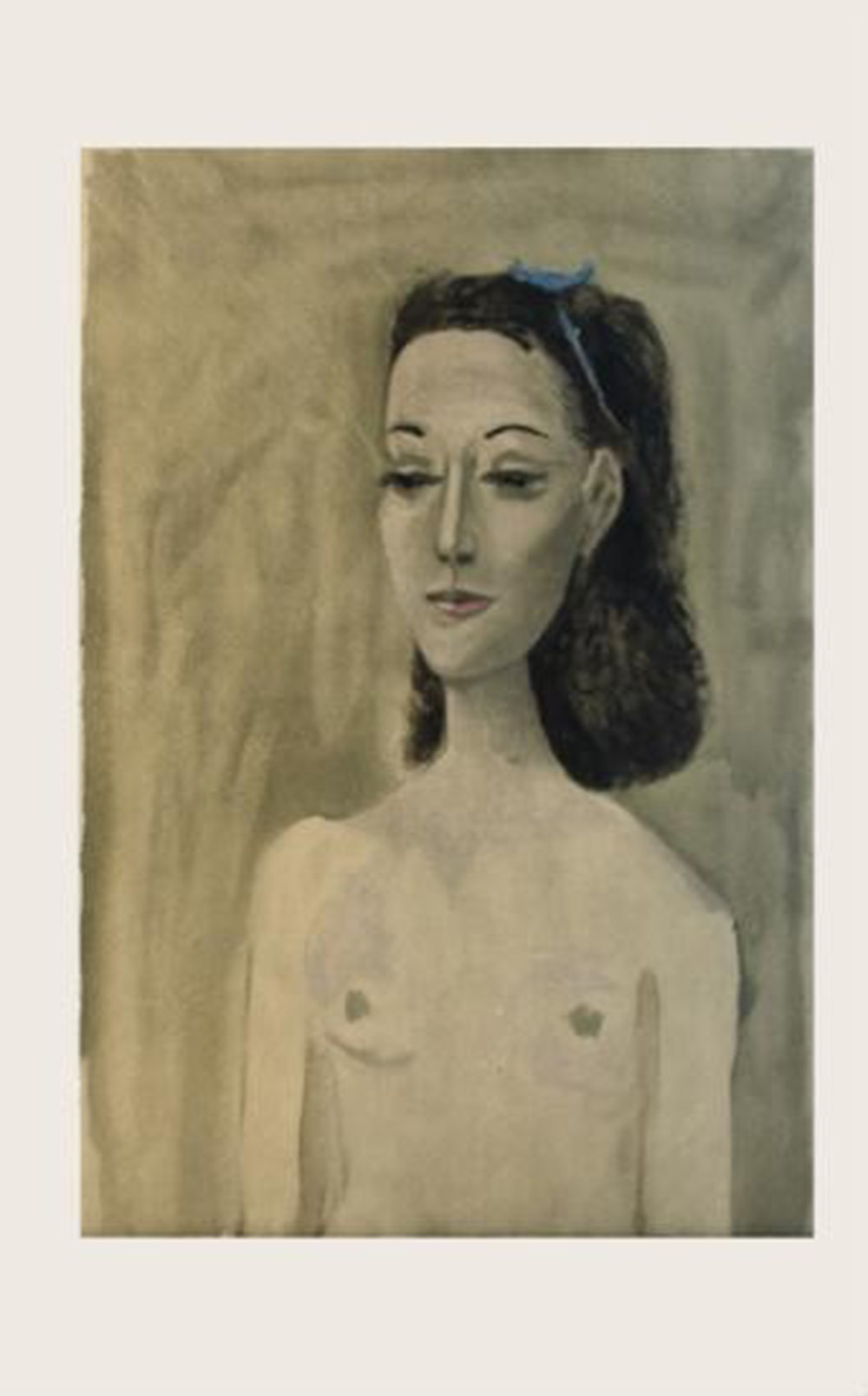 AFTER PABLO PICASSO, 'Portrait of Mrs Paul Eluard;, lithograph, crica 1950, 69cm x 90.