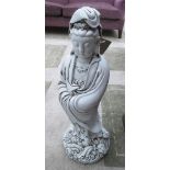 QUAN YIN FIGURE, in blanc de chine, 66cm H.