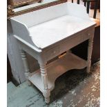 WASH STAND, early Victorian now in white painted finish,