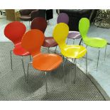 RONDO CHAIRS, a set of six,by Erik Jøtgensen, 1985, for Danerka, various colours,