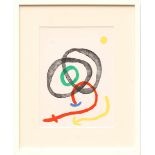 JOAN MIRO, 'Abstract', lithograph in colours, printed by Maeght, 1967, 34cm x 25cm,