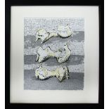 HENRY MOORE, '3 Reclining Figures', original lithograph, 1971, 30cm x 20cm, framed and glazed.