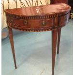 DEMI LUNE SIDE TABLE, early 19th century Dutch mahogany,