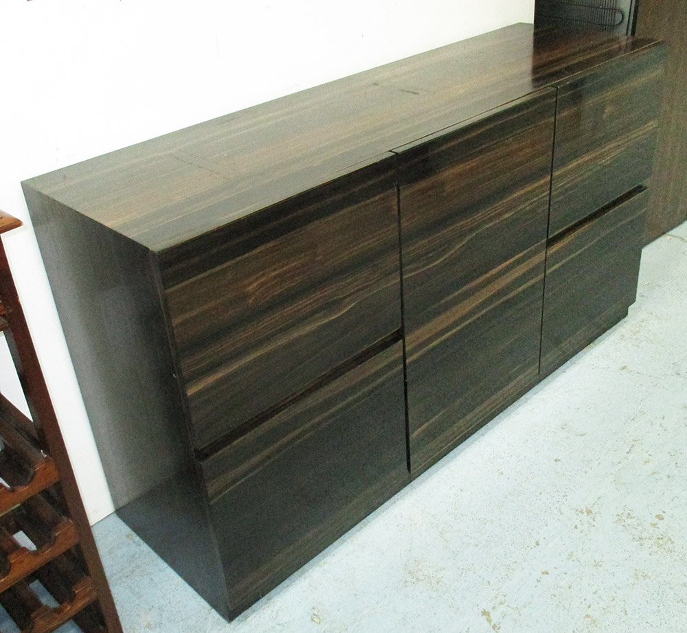 BANK OF DRAWERS, Contemporary style, 50cm x 92cm H x 167cm.