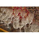 GLASSES, a suite by Royal Doulton/Webb of Georgian cut crystal including twelve white wine,