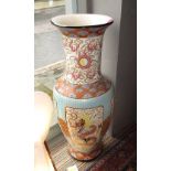 TALL ORIENTAL STYLE, ceramic vase of baluster form decorated with dragons and flaming pearls,