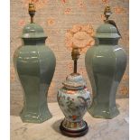 LAMP BASES, a pair,
