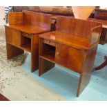 BEDSIDE CABINETS, a pair,