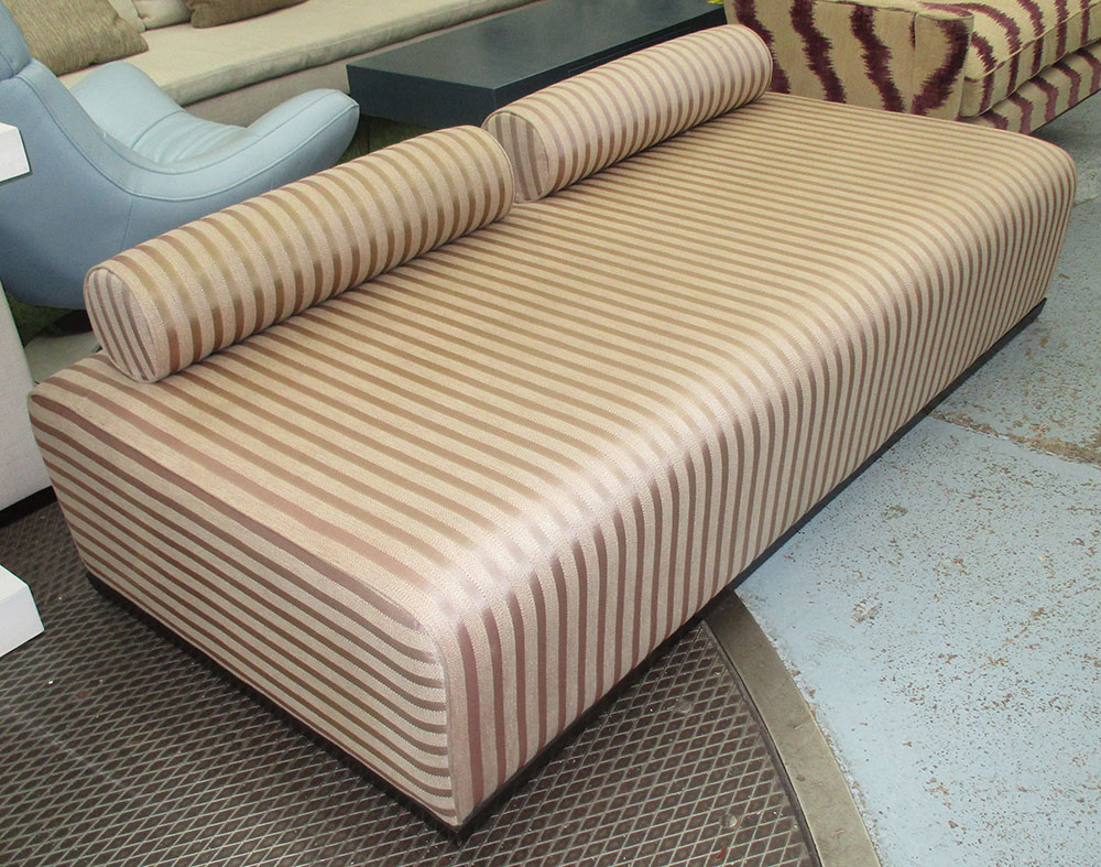 DAYBED/SOFA, striped, 195cm W x 100cm D x 67cm D.