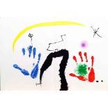 JOAN MIRO, 'Two hands of Miro', original lithograph printed by Maeght, 1971, 37cm x 55cm,