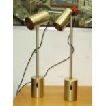 TABLE READING LAMPS, a pair, 60cm H.