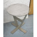 SIDE TABLE, circular, metal, B&B Italia style, 43cm H x 36cm W.