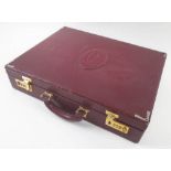 CARTIER BRIEFCASE, burgundy leather, approx. 42.5cm x 32.5cm x 9cm.
