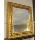 WALL MIRROR, rectangular giltwood, 81cm W x 98cm H.