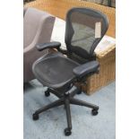 HERMAN MILLER AERON CHAIR, 64cm W.