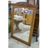 PIER MIRROR, early 20th century French thuya and gilt metal mounted with columns and bevelled plate,